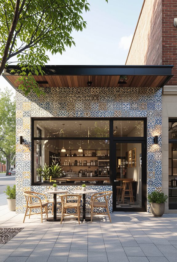 tiled textured durable facade