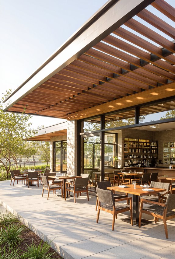 timber louvered sun control