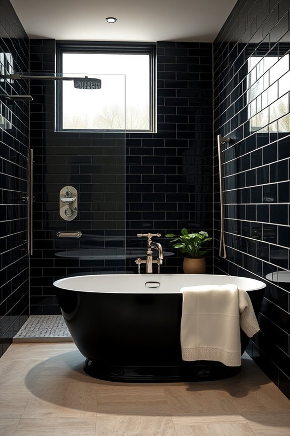 timeless black and neutral tiles