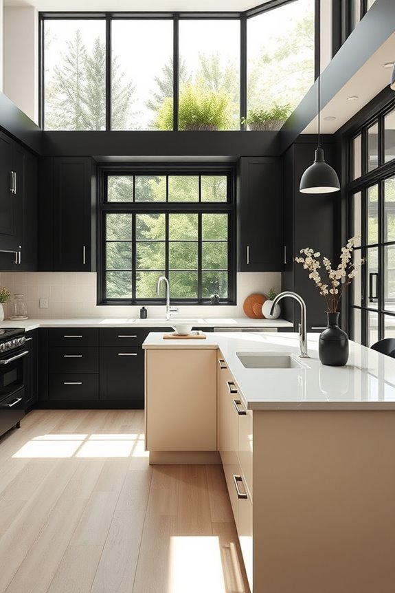 timeless black cream windows