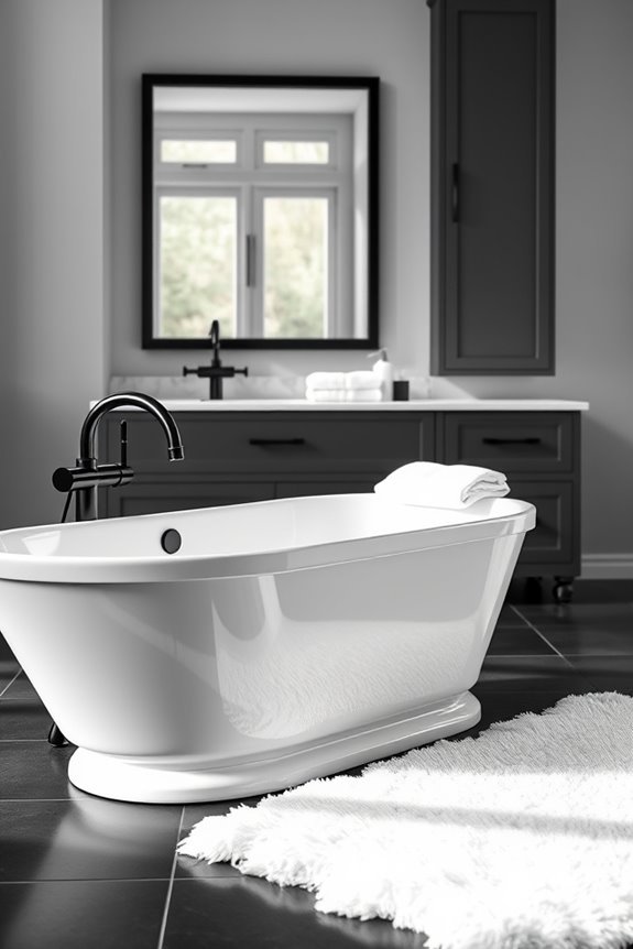 timeless black fixtures enhance design