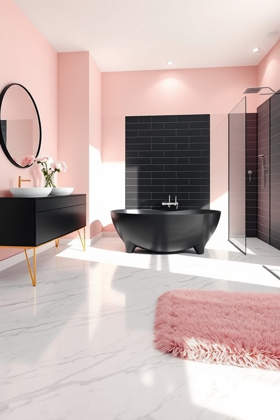 timeless black pink elegance