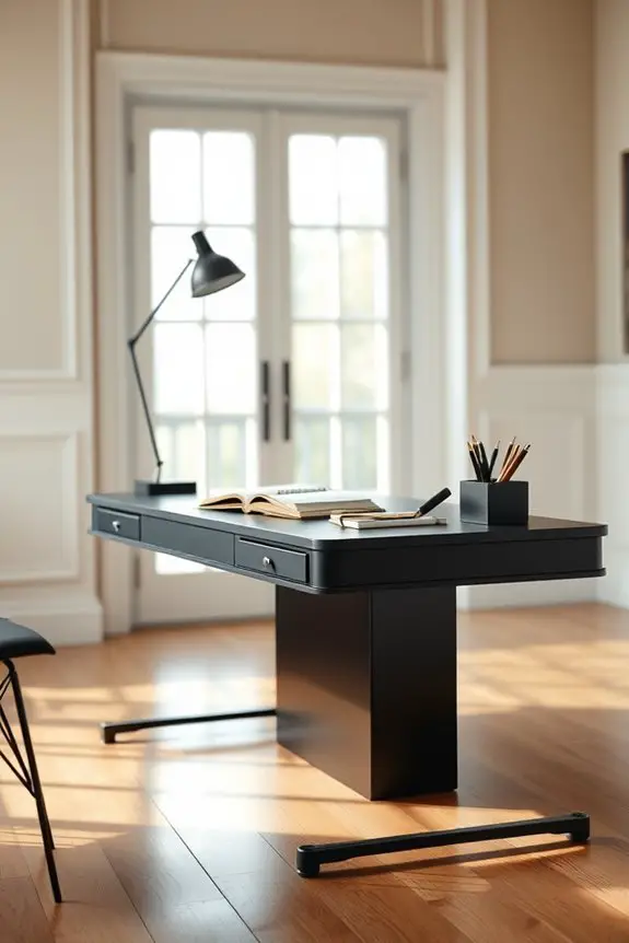 timeless black writing tables