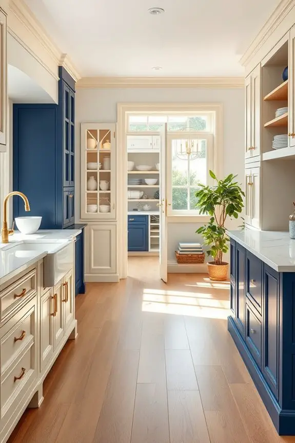 timeless blue and cream elegance