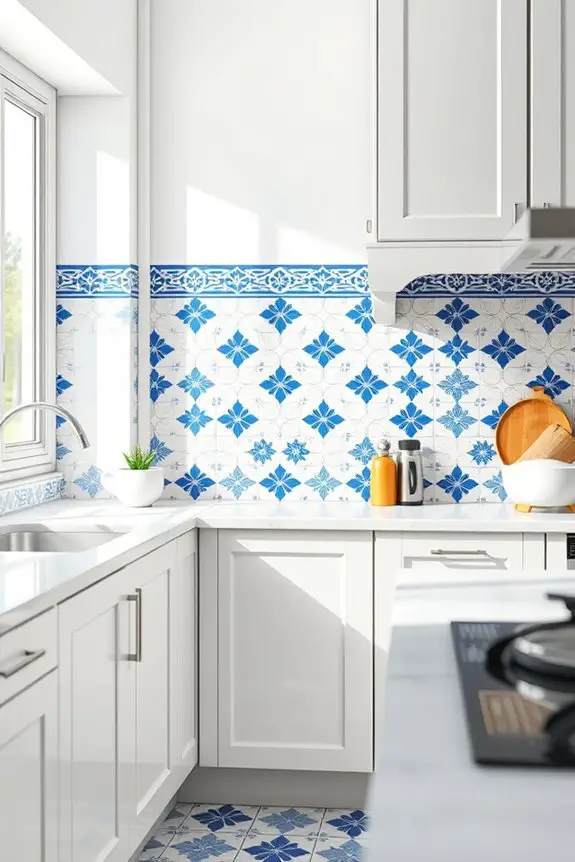timeless blue and white tiles