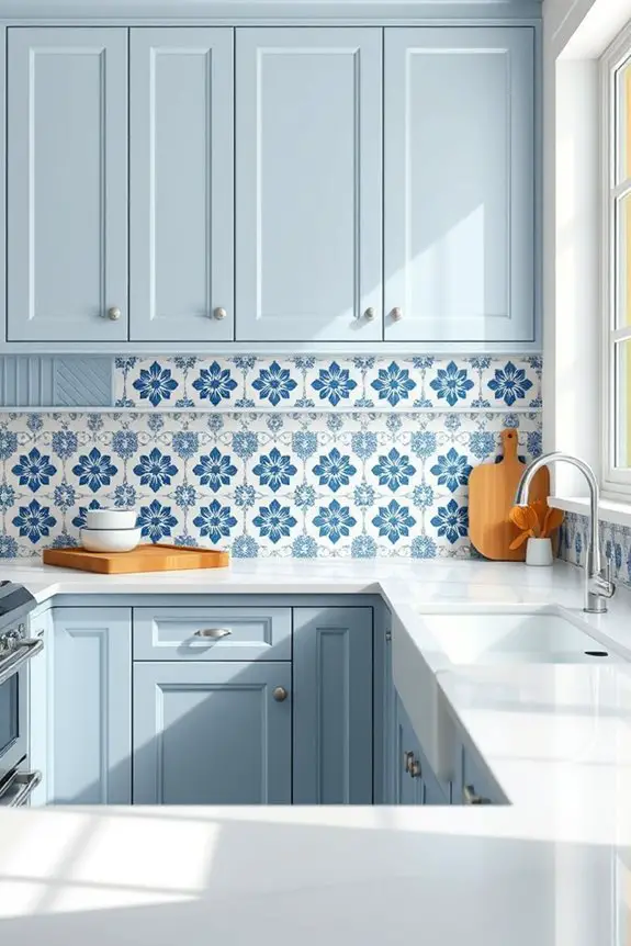 timeless blue and white tiles