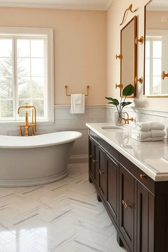 timeless brass and gold accents