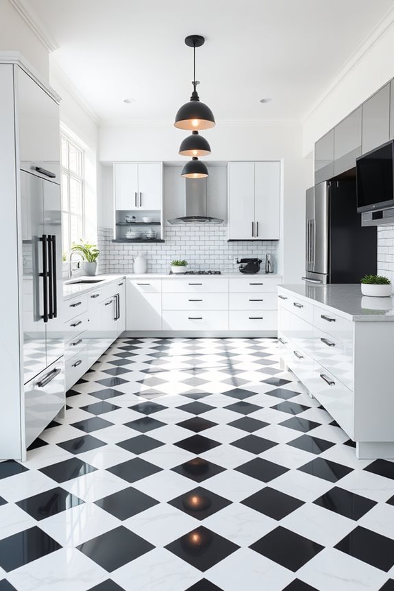 timeless classic checkerboard flooring