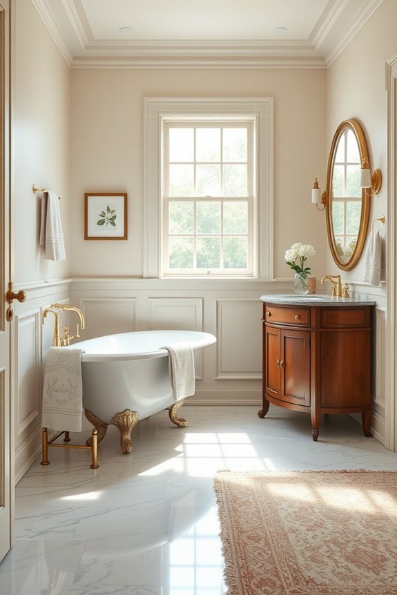 timeless colonial bathroom elegance