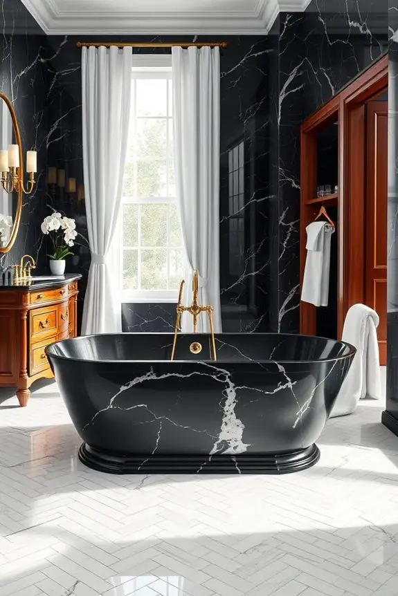 timeless elegance with black marble