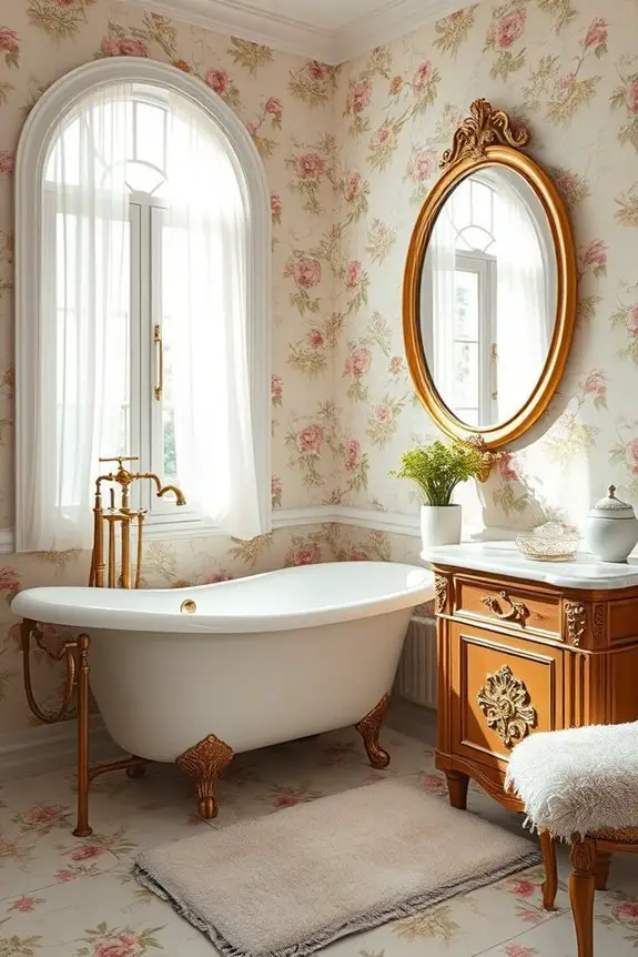 timeless floral bathroom elegance