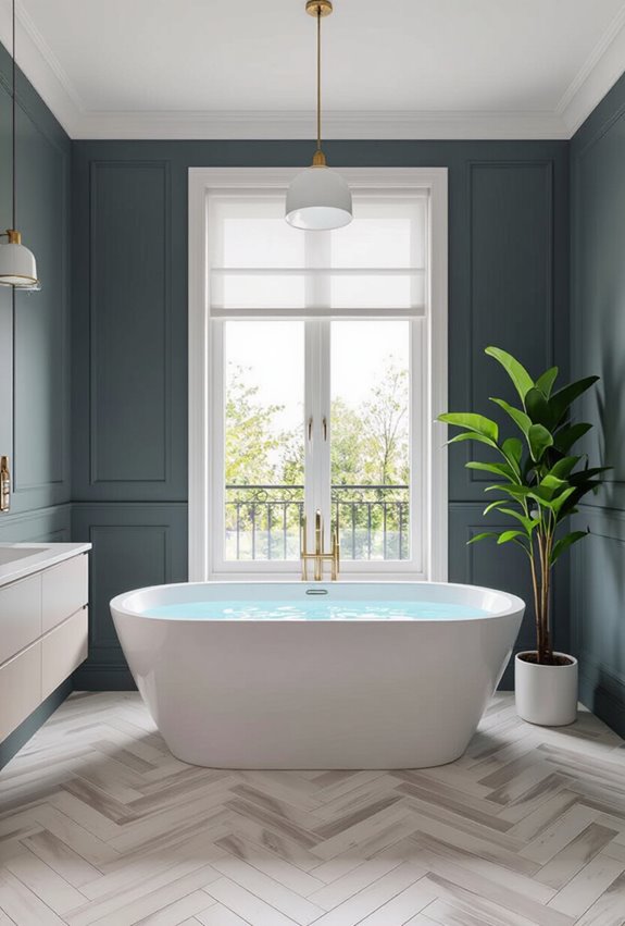 timeless french inspired bathroom palette