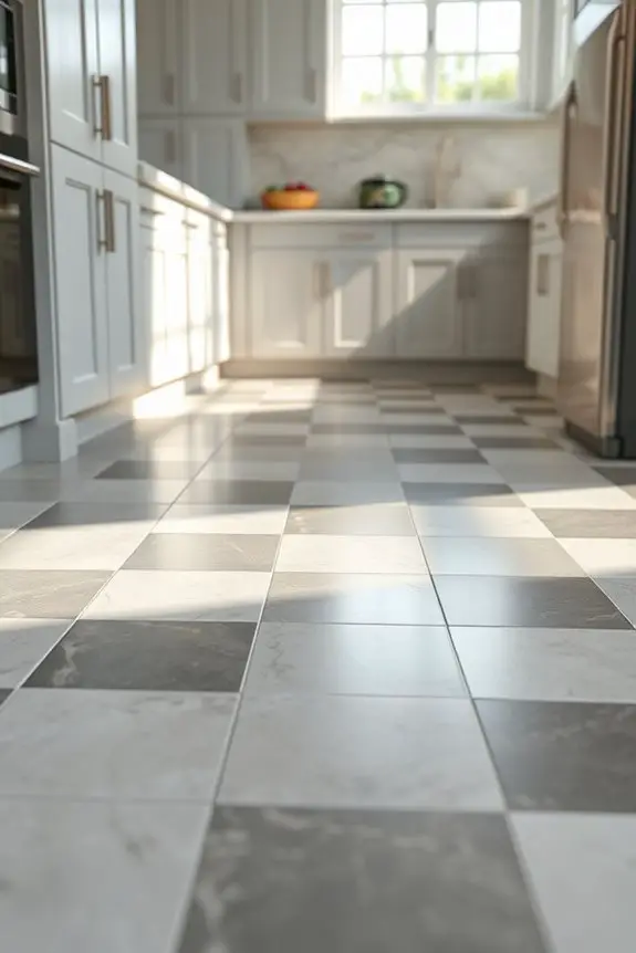 timeless grey and white tiles