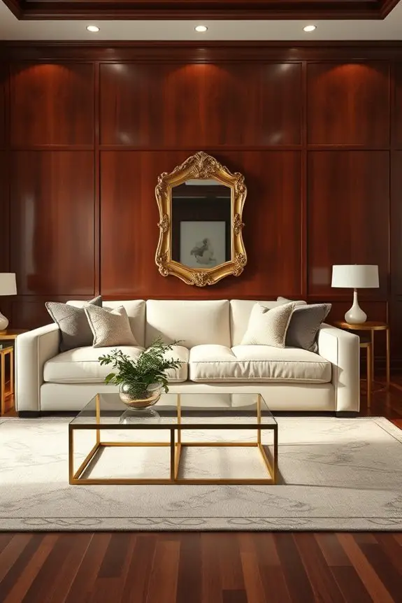 timeless mahogany living elegance