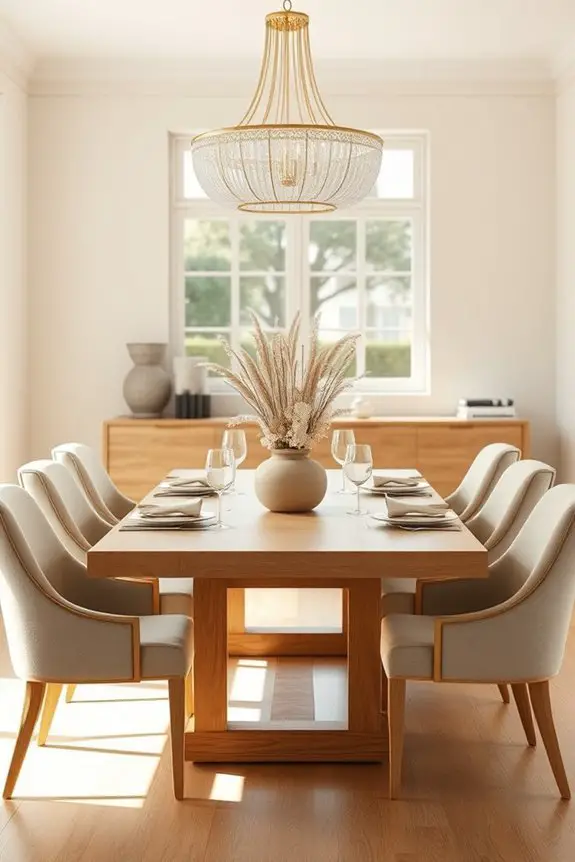 timeless neutral dining elegance