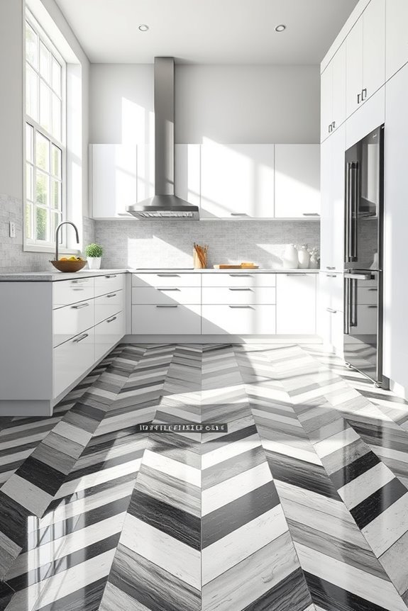 timeless sophisticated herringbone flooring