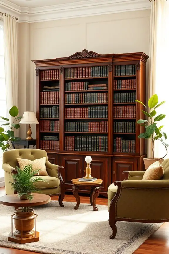 timeless vintage bookcase elegance