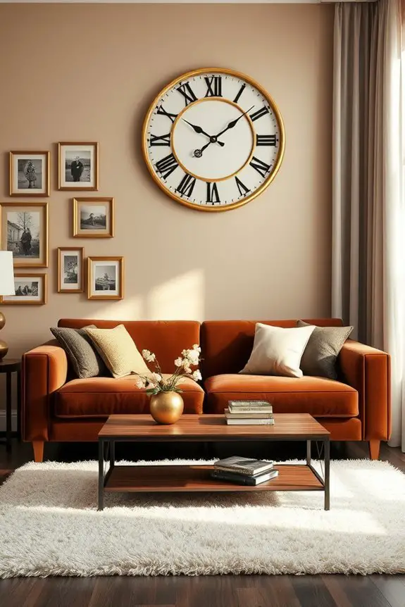 timeless vintage gold clocks
