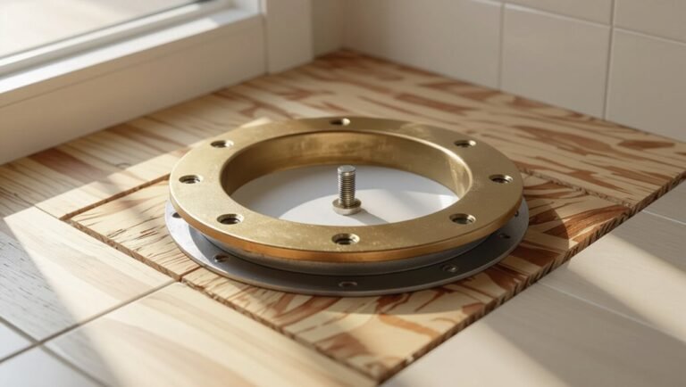 toilet flange secure seal stabilize