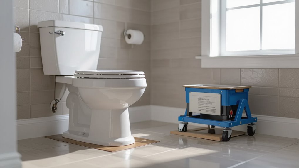 toilet removal or protection