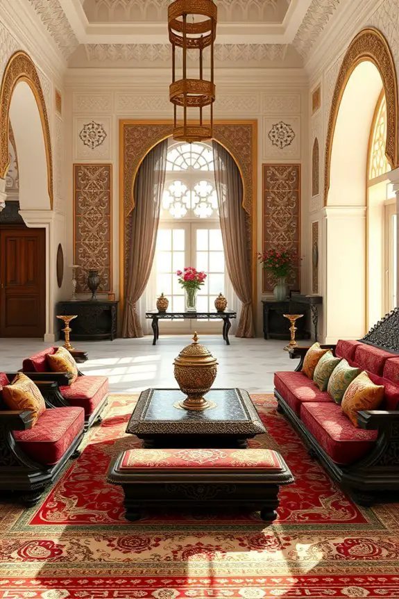 traditional arabian majlis seating