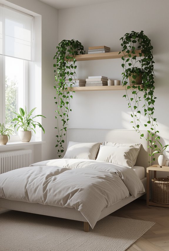 trailing vines over headboards