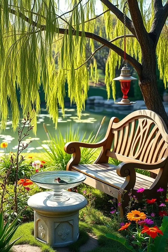 tranquil backyard birdwatching oasis