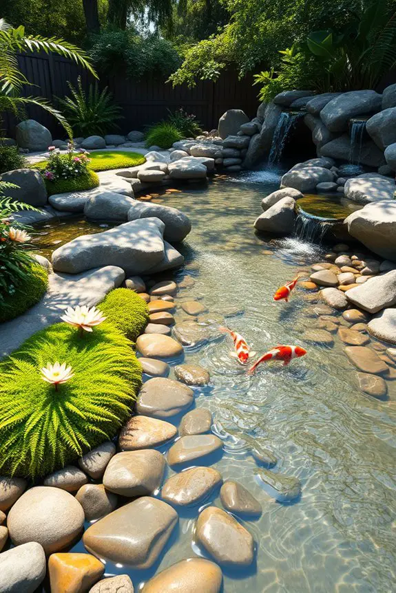 tranquil backyard water features