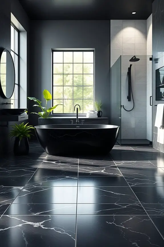 tranquil black granite oasis