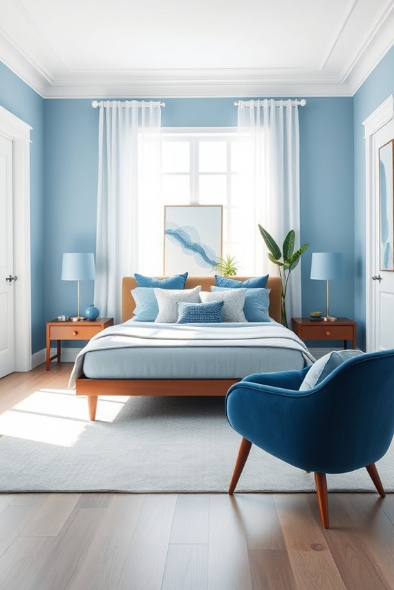 tranquil blue ambient lighting