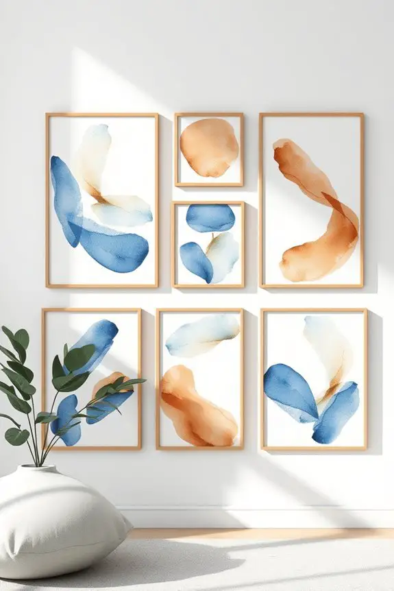 tranquil blue and brown decor
