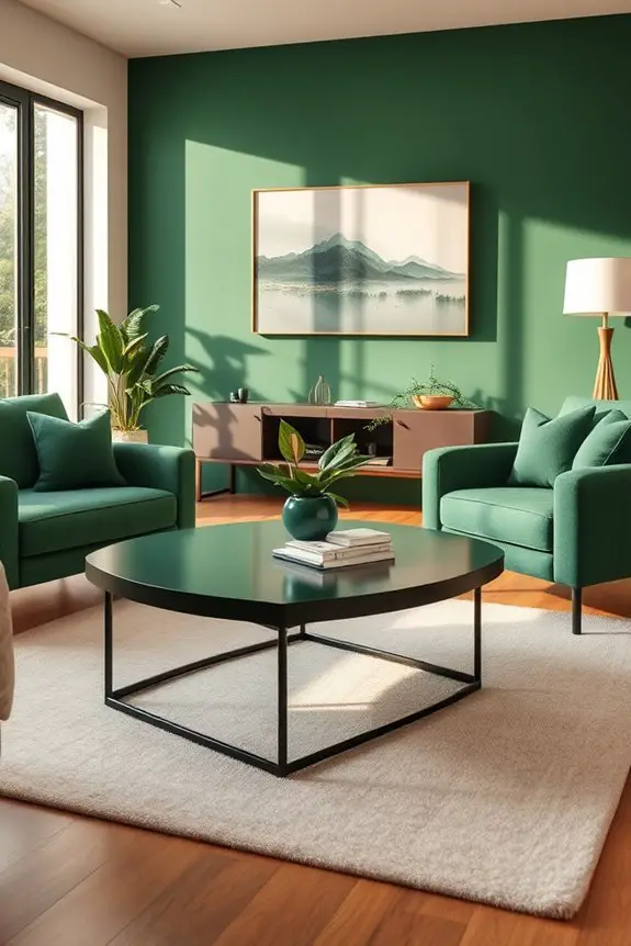tranquil deep forest green