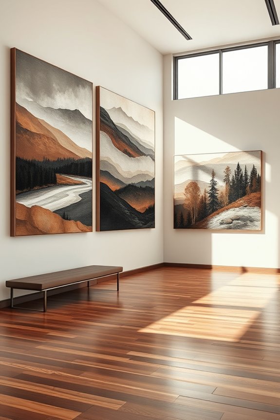 tranquil earthy landscape art