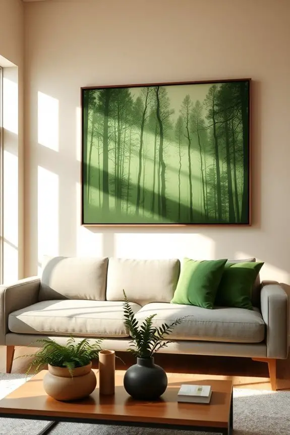 tranquil forest silhouette decor
