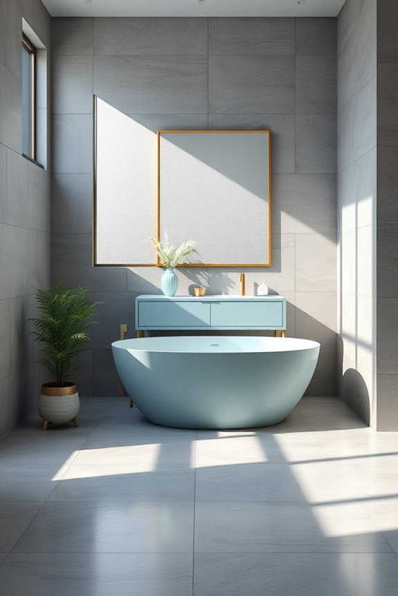 tranquil gray and blue