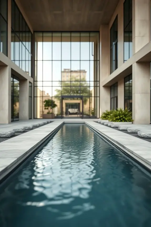 tranquil gym water features