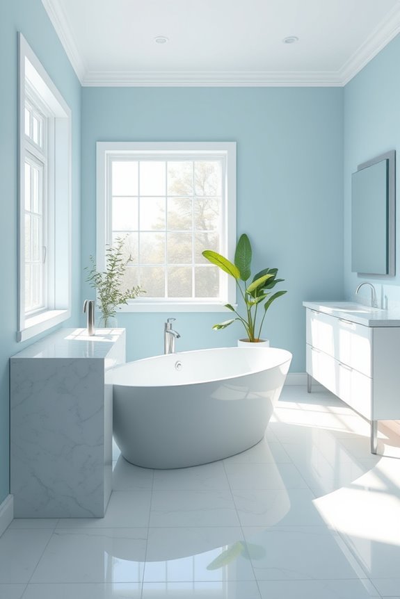 tranquil icy blue oasis