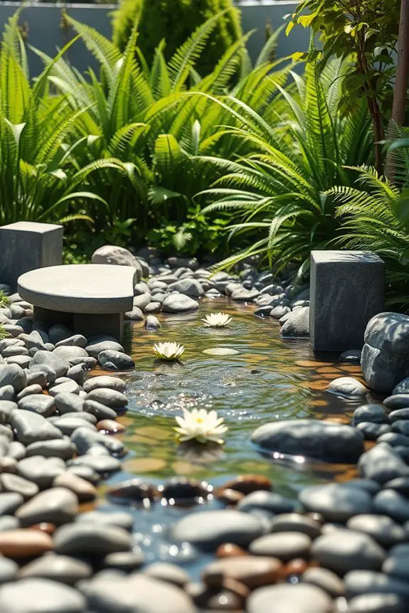 tranquil koi pond design