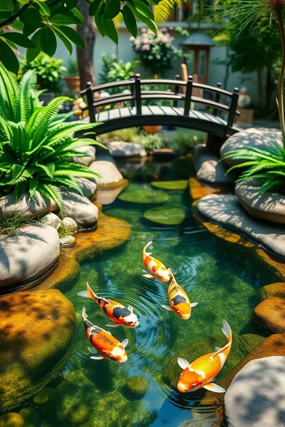 tranquil koi pond oasis