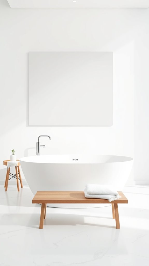 tranquil minimalist bathroom accessories