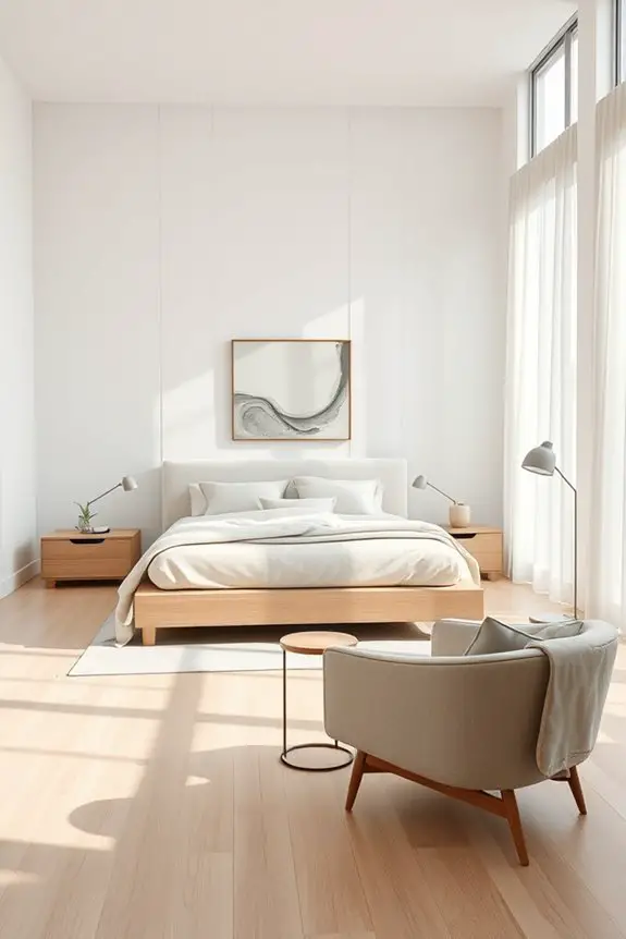 tranquil minimalist bedroom retreat