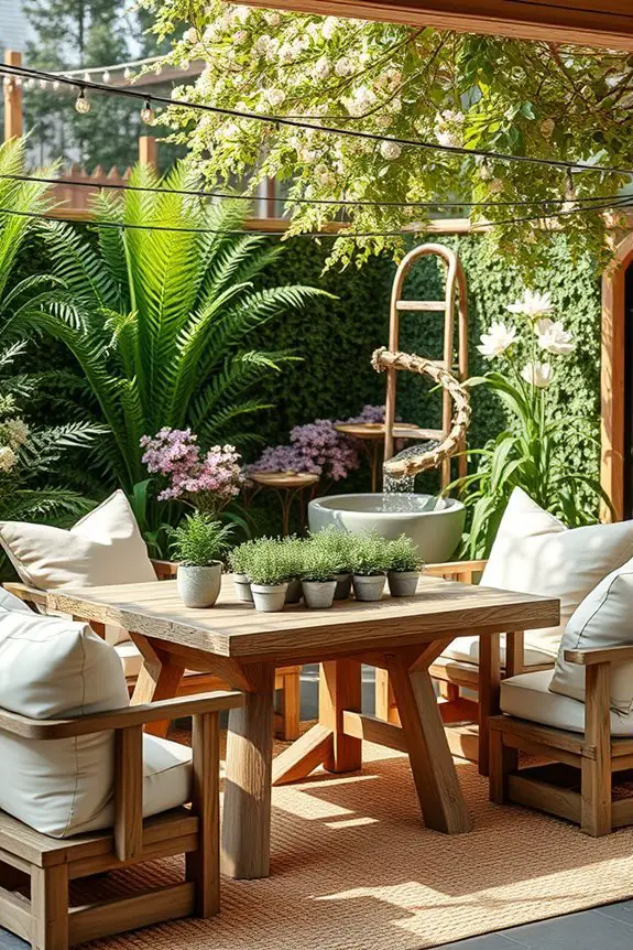 tranquil outdoor relaxation space