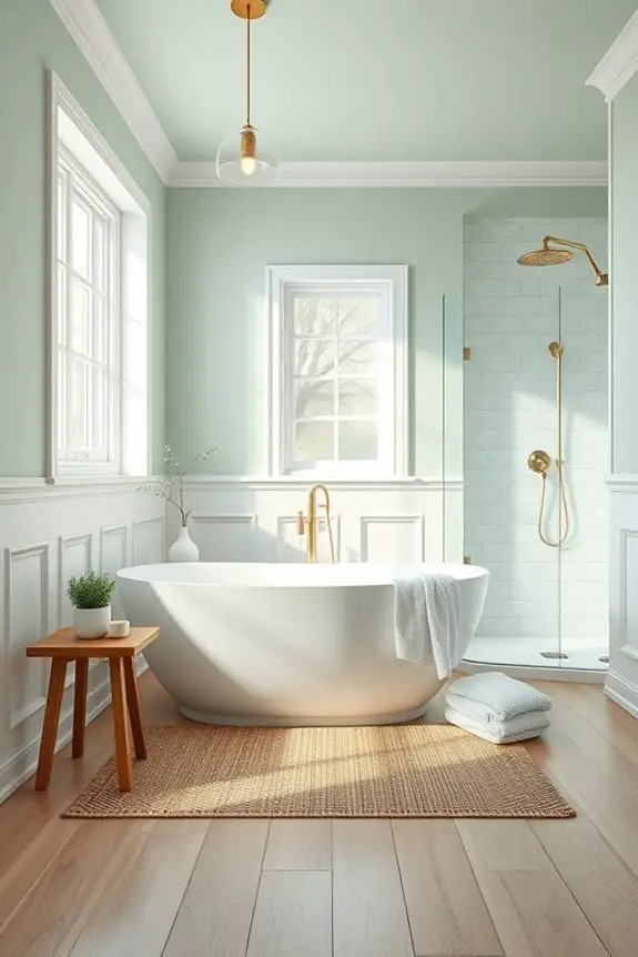 tranquil seafoam bathroom oasis