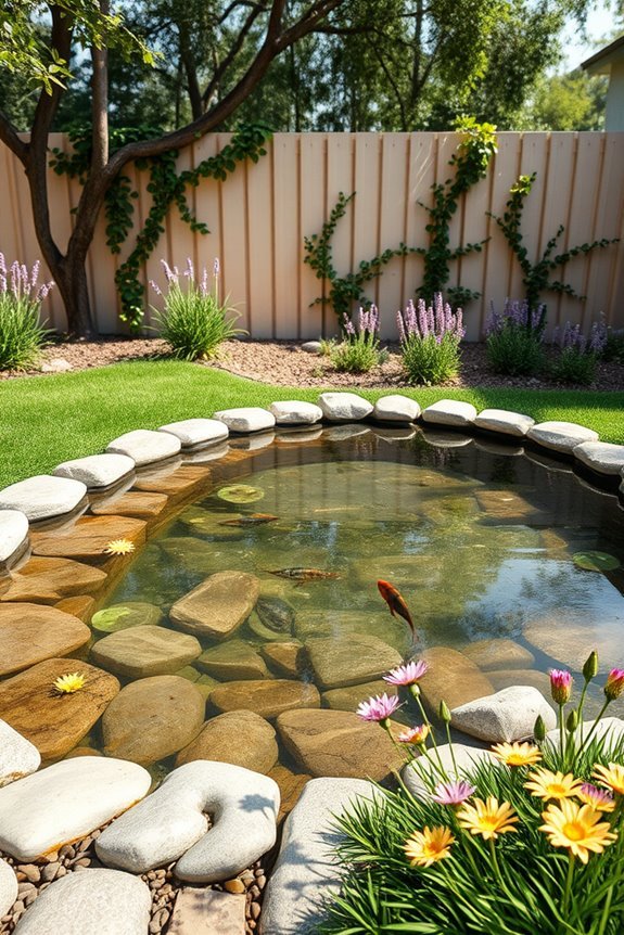 tranquil small pond installation