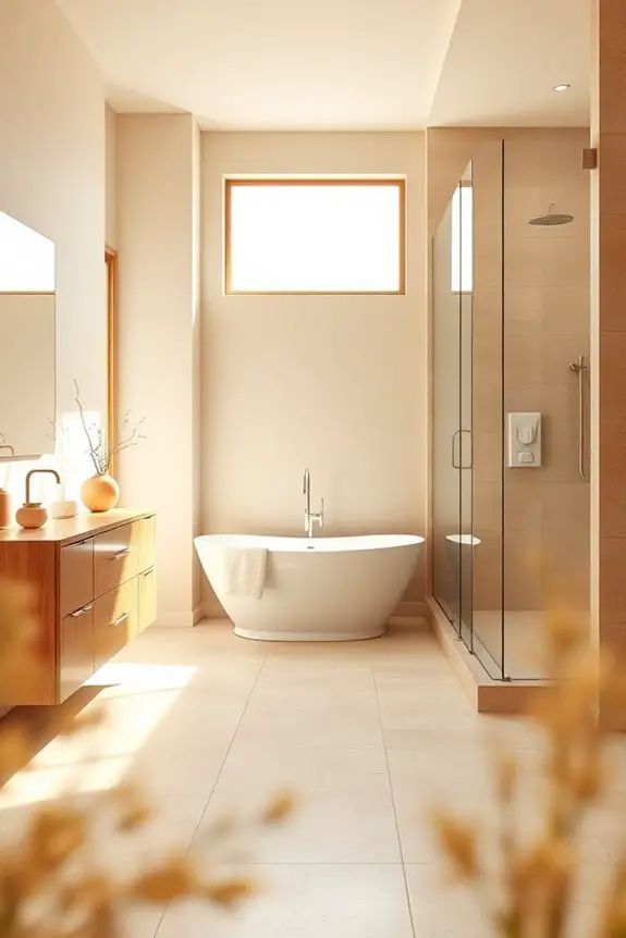 tranquil warm sand bathroom