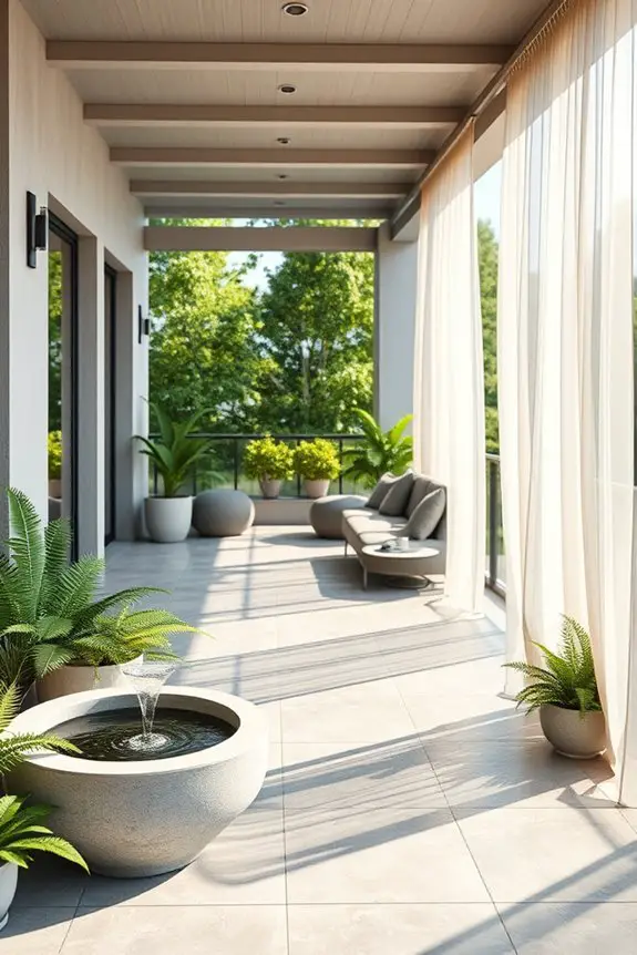 tranquil water feature retreat