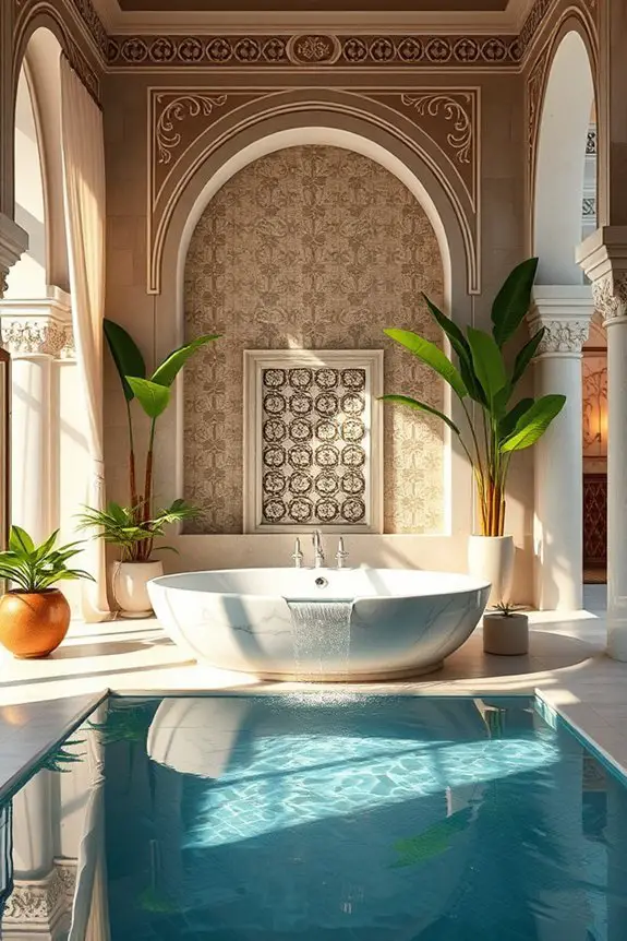 tranquil water features enhance ambiance
