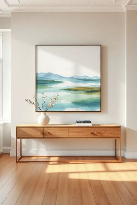 tranquil watercolor wall decor