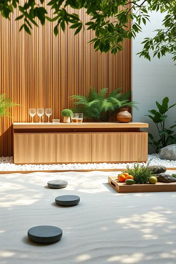 tranquil zen garden bar