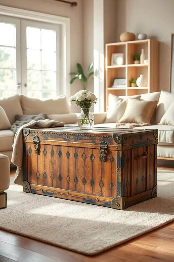 transform antique trunk creatively